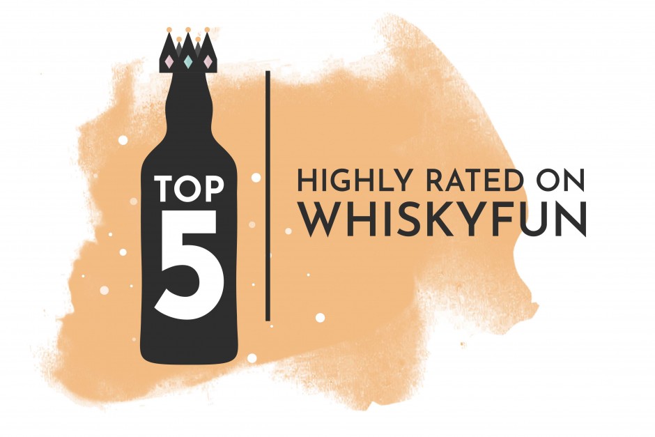 top five highly rated whiskies on whiskyfun