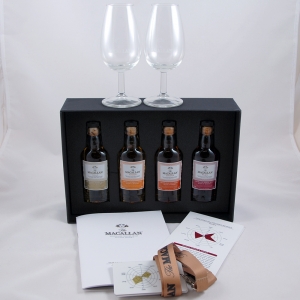 Macallan 1824 Sample Pack Including Glasses 4 x 5cl Full Lot