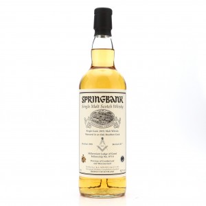 Springbank 1999 Private Bourbon Cask   303   Millennium Lodge of Good Fellowship