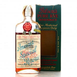 *Gibson's Pure Rye 1916 Bottled in Bond 12 Year Old / Prohibition Era Bottling