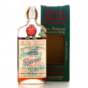 *Gibson&#039;s Pure Rye 1916 Bottled in Bond 12 Year Old / Prohibition Era Bottling