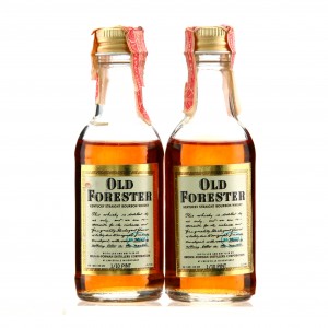 Old Forester Kentucky Straight Bourbon Miniature x 2 1970s