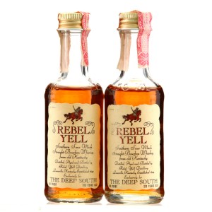 Rebel Yell 6 Year Old Kentucky Straight Bourbon Miniature x 2 1980s / Stitzel-Weller