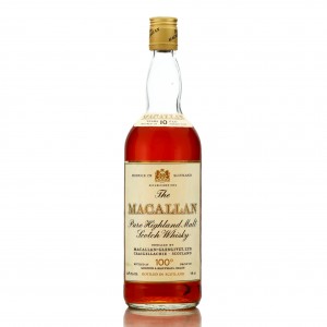 Macallan 10 Year Old Gordon and MacPhail 100 Proof 1970s