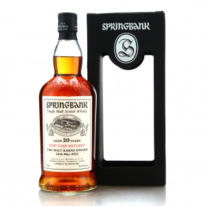 Springbank 20 Port Cask Matured The Malt Barns Dinner