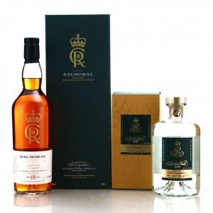 Royal Lochnagar 18 Year Old Balmoral   Ballochuie Gin 2 x 70cl   The Coronation 2023