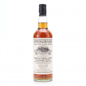 Springbank 1999 Private Cask 332 Fredericia Society
