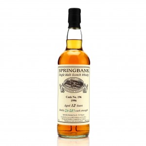 Springbank 1996 Private Cask 12 196 H W Weyers