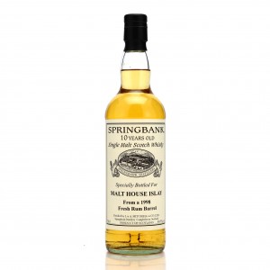 Springbank 1998 Private Fresh Rum Cask 10 Year Old  365   Malt House Islay HMS Prince Wales