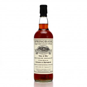 Springbank 2000 Private Sherry Cask 9 Year Old  597   One of Six Defenders of Springbank