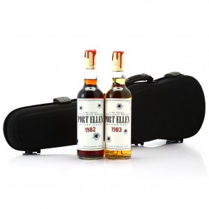 Port Ellen 1982   1983 Jack Weiber 2 x 70cl    Don Gallione  20th Anniversary   With Violin Case