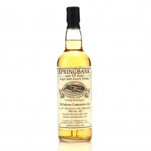 Springbank 1992 Private Cask 10 320 Mcfadyens Contractors Ltd Signed