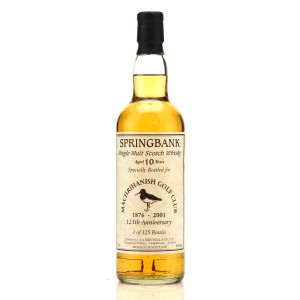 Springbank 10 Machrihanish Golf Club 125th Anniversary Signed