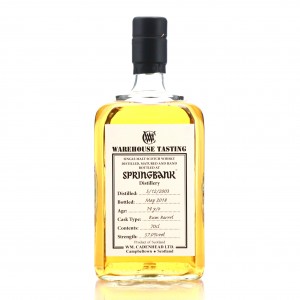 Springbank 2003 Rum Barrel 14 Warehouse Tasting
