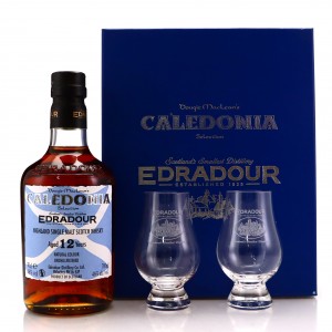 Edradour 12 Caledonia Gift Pack With Glasses X 2