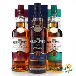 Glenlivet 12 15   18 Year Old 3 x 70cl   Highland Hospice Charity Lot