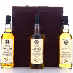 Port Ellen 28,29 & 30 Year Old 3 x 70cl with Briefcase