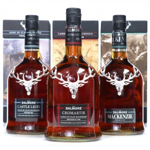 Dalmore Clan Mackenzie Series 3 x 70cl   3 x Prints   Mackenzie  Castle Leod  Cromartie