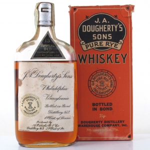 J A Dougherty's 1916 Pennsylvania Rye Whiskey / Bottled 1930