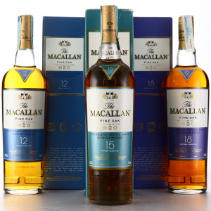 Macallan 12  15   18 Year Old Fine Oak 3 x 70cl