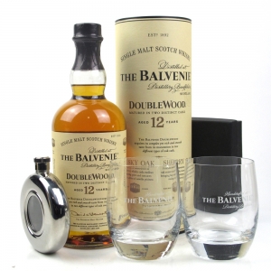 Balvenie 12 Doublewood Includes 2 X Branded Glasses And Hip Flask