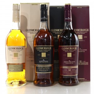 Glenmorangie 12 Selection 3 X 70cl Lasanta Quinta Ruban Nectar D Or