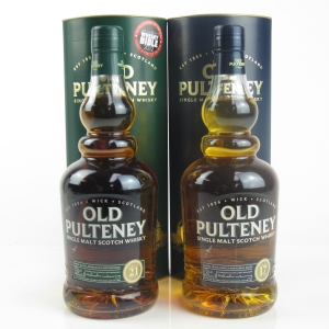 Old Pulteney 17 Year Old and 21 Year Old 2 x 70cl