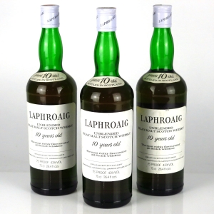 Laphroaig 10 Year Old 1970s / 3 x 26.4 Fl Oz