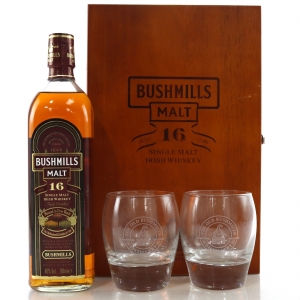 Bushmills 16 Three Woods Gift Pack Including Glasses