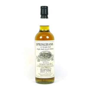 Springbank 10 60th Anniversary Of Speyside Cooperage Signed