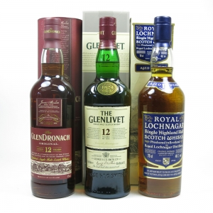 Miscellaneous Single Malt 12 Year Olds 3 x 70cl