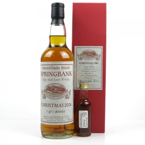 Springbank Amontillado Wood Christmas 2006 Includes Sample