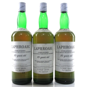 Laphroaig 10 Year Old 1970s 3 x 75cl