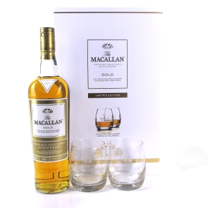 Macallan Gold Gift Pack   Including Two Glasses
