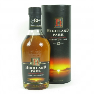 Highland Park 12 Year Old Red  H  Over Sunset Label 1990s