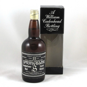 Springbank 22 Year Old Cadenhead's (26 2/3rd fl oz and 80 Proof) Front