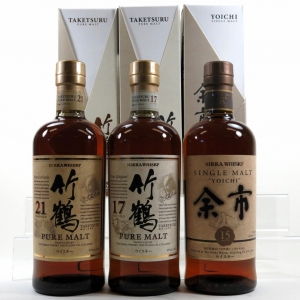 Taketsuru 17 and 21 Year Old / Yoichi 15 Year Old / 3 x 70cl