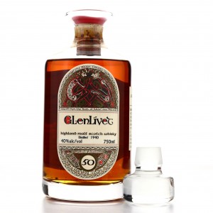 Glenlivet 1940 Gordon and MacPhail 50 Year Old 'Book of Kells' Decanter