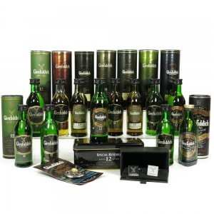 Glenfiddich Miniature Selection Including Brooch and Cufflinks 12 x 5cl