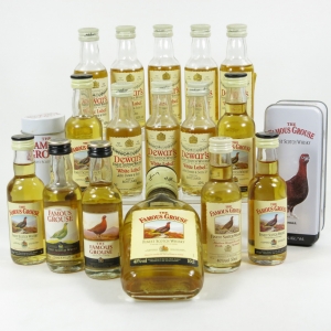 Dewars White Label and Famous Grouse Miniatures 16 x 5cl