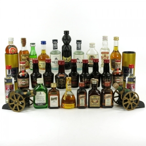 Miscellaneous Non-Whisky Miniatures 29 x 5cl Including Courviouseir Canons