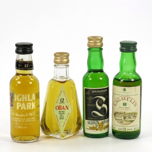 Miscellaneous Assorted Single Malt Minatures Including Lagavulin White Horse 12 Year Old 4 x 5cl