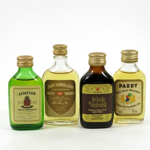 Miscellaneous Assorted Irish Whiskey 1970s Minatures 4 x 5cl