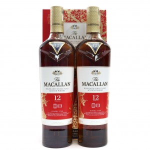 Macallan 12 Year Old Double Cask 2 x 70cl   Year of the Pig   Gift Bag