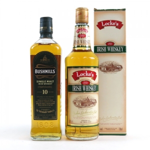 Bushmills 10 And Locke S Irish Whiskey 2 X 70cl