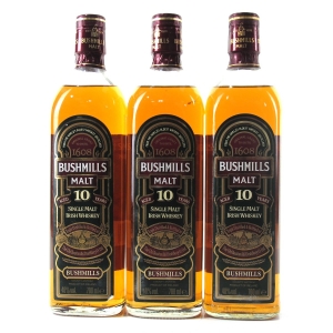 Bushmills 10 Single Malt 1990s 3 X 70cl