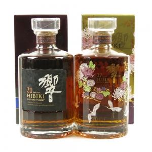 Hibiki 21 Year Old & Hibiki 17 Year Old Kacho Fugetsu 2 x 70cl