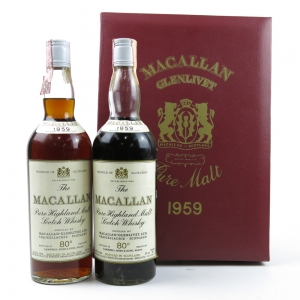 Macallan 1959 Presentation Gift Pack Including 2 Bottles