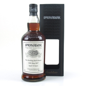 Springbank 20 The Bottling Hall Dinner 2017