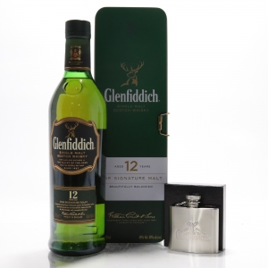 Glenfiddich 12 Signature Malt With Hip Flask